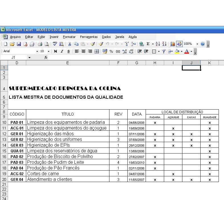 Planilha para Controle de Documentos Planilhas Excel Grátis