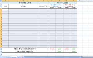 Planilha de Movimento de Caixa Modelos Excel Grátis